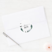 ロッキーマウンテン男の子の赤ちゃんシャワーシール ラウンドシール (封筒)