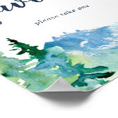 ロッキーマウンテン結婚式の引き出物標識 ポスター (角)