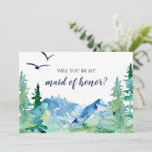ロッキーマウンテン　あなたは私のメイドオブオナーカード 招待状 (スタンド正面)
