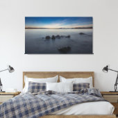 ロッキーモーニングロング露出でタウポ湖 キャンバスプリント (インサイチュ (寝室))