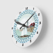 ロッキーライトハウス時計 ラウンド壁時計 (傾斜)