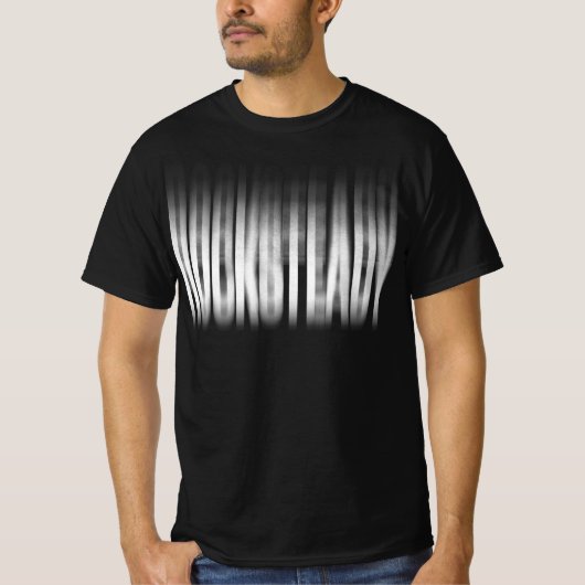 ロッキーレぼやけッド効果タイポグラフィレゲエ Tシャツ (正面)