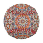 ロッキーローズオ素朴レンジヴィンテージ万華鏡のように千変万化するパターン 野球ボール (裏面)