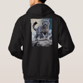 ロッキー威厳のあるクリフにユキヒョウ パーカ (裏面)