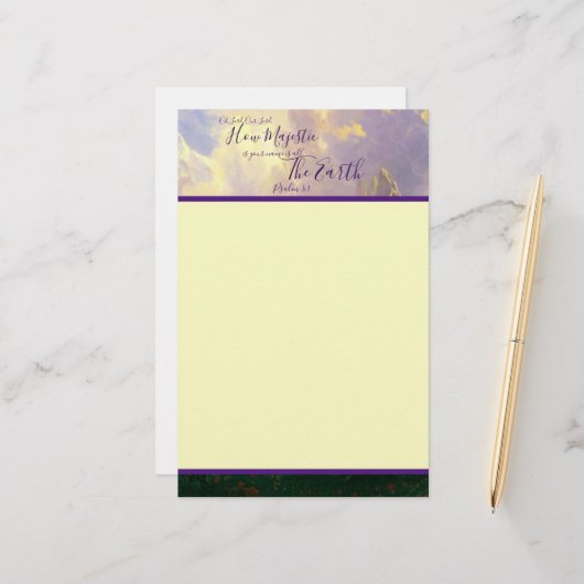 ロッキー威厳のある山脈 便箋 (正面/裏面インサイチュ)