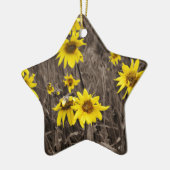 ロッキー山のひまわり セラミックオーナメント (左)