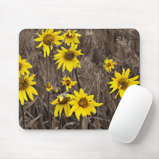 ロッキー山のひまわり マウスパッド (マウス)