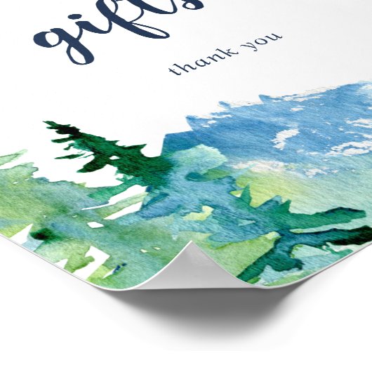 ロッキー山のカードとギフトのサイン ポスター (角)