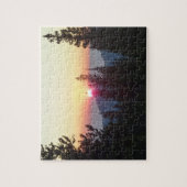 ロッキー山の森の日の出 ジグソーパズル (縦)