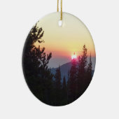 ロッキー山の森の日の出 セラミックオーナメント (右)