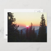ロッキー山の森の日の出 ポストカード (正面/裏面)