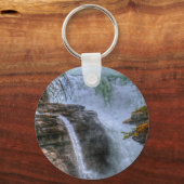 ロッキー山の滝自然写真 キーホルダー (正面)
