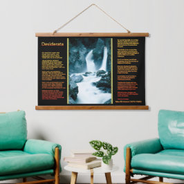 ロッキー山の滝DESIDERATA 吊り下げ型タペストリー