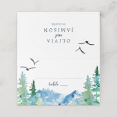 ロッキー山の目的地の結婚式 プレイスカード (外部開封)