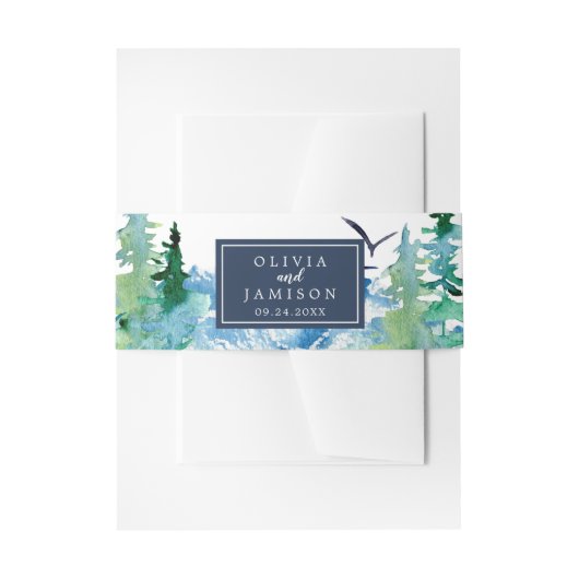 ロッキー山の目的地ウェディングベリーバンド 招待状ベリーバンド (正面例)