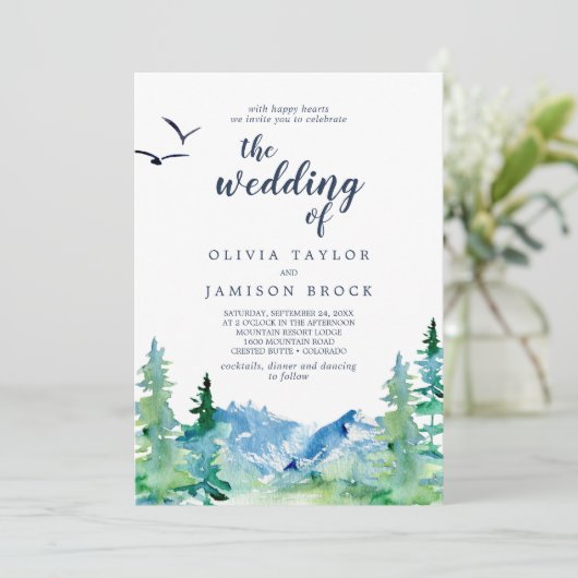 ロッキー山の結婚目的地 招待状 (スタンド正面)