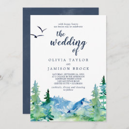 ロッキー山の結婚目的地 招待状