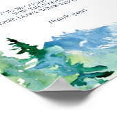 ロッキー山の赤ちゃんシャワーおむつラッフルサイン ポスター (角)