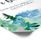 ロッキー山の赤ちゃんシャワー本ベビーの看板 ポスター (角)