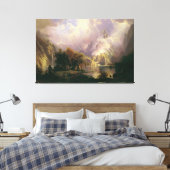 ロッキー山の風景威厳のある キャンバスプリント (インサイチュ (寝室))