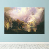 ロッキー山の風景威厳のある キャンバスプリント (インサイチュ (ウッドフロア))