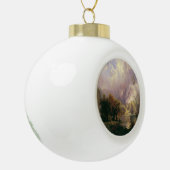 ロッキー山の風景威厳のある セラミックボールオーナメント (左)