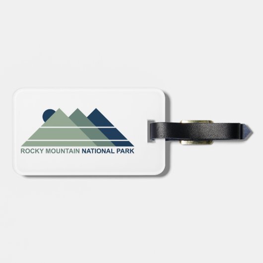 ロッキー山ナショナルパークの山の太陽 ラゲッジタグ (裏面横)