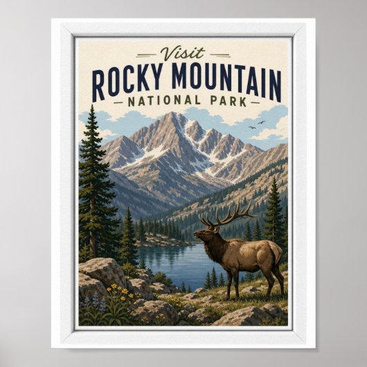 ロッキー山ナショナルパークの旅 ヴィンテージ ポスター (正面)