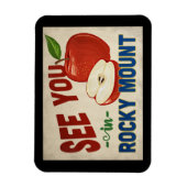 ロッキー山ノースカロライナのリンゴ – Vintage Travel マグネット (縦)