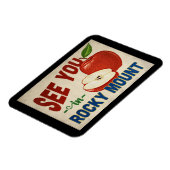 ロッキー山ノースカロライナのリンゴ – Vintage Travel マグネット (左側)