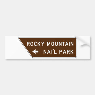 ロッキー山国立公園の道路標識 バンパーステッカー