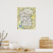 ロッキー山国立公園地図 ポスター (キッチン)