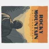 ロッキー山国立公園旅行 フリースブランケット (正面(横))