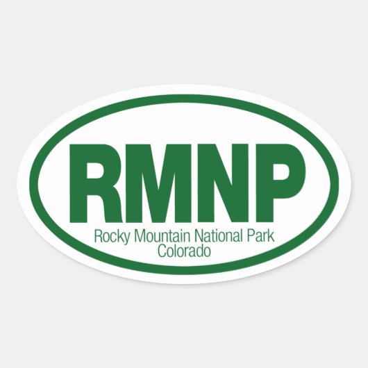 ロッキー山国立公園 楕円形シール (正面)