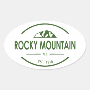 ロッキー山国立公園 楕円形シール