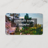 ロッキー山松の木の自然写真 名刺 (正面)