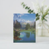 ロッキー山油絵グリーティングカード ポストカード (スタンド正面)