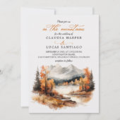 ロッキー山秋結婚の 招待状 (正面)