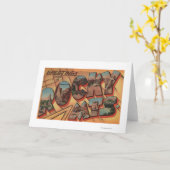 ロッキー山脈からの挨拶 カード (黄色い花)