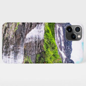 ロッキー山脈から氷の融けた滝が突破 iPhoneケース (裏面横)