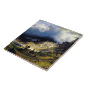 ロッキー山脈で嵐を吹き抜けるアルバート・ビエルシュタット タイル (側面)