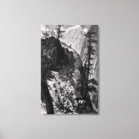 ロッキー山脈で新たに発見された鉱山 キャンバスプリント (正面)