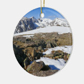ロッキー山脈で融ける雪 セラミックオーナメント (左)