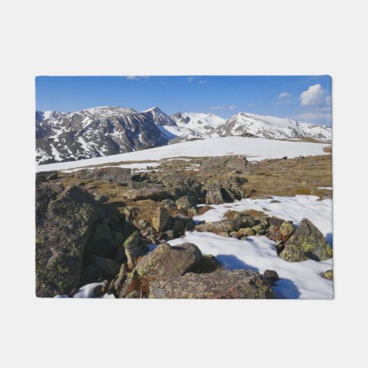ロッキー山脈で融ける雪 ドアマット (正面)