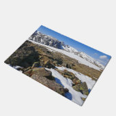 ロッキー山脈で融ける雪 ドアマット (アングル)
