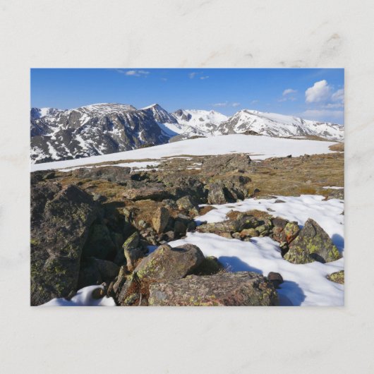 ロッキー山脈で融ける雪 ポストカード (正面)