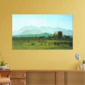 ロッキー山脈のアルバート・ビエルシュタット測量用車 キャンバスプリント (インサイチュ (リビング))