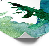 ロッキー山脈のアルファベット順の座席表 ポスター (角)