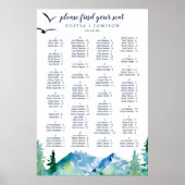 ロッキー山脈のアルファベット順の座席表 ポスター (正面)