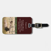 ロッキー山脈のオオシカの荷物のラベル ラゲッジタグ (正面横)